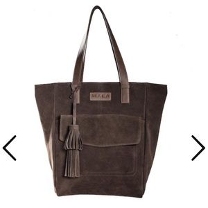 M.I.L.A. Suede Leather Tote